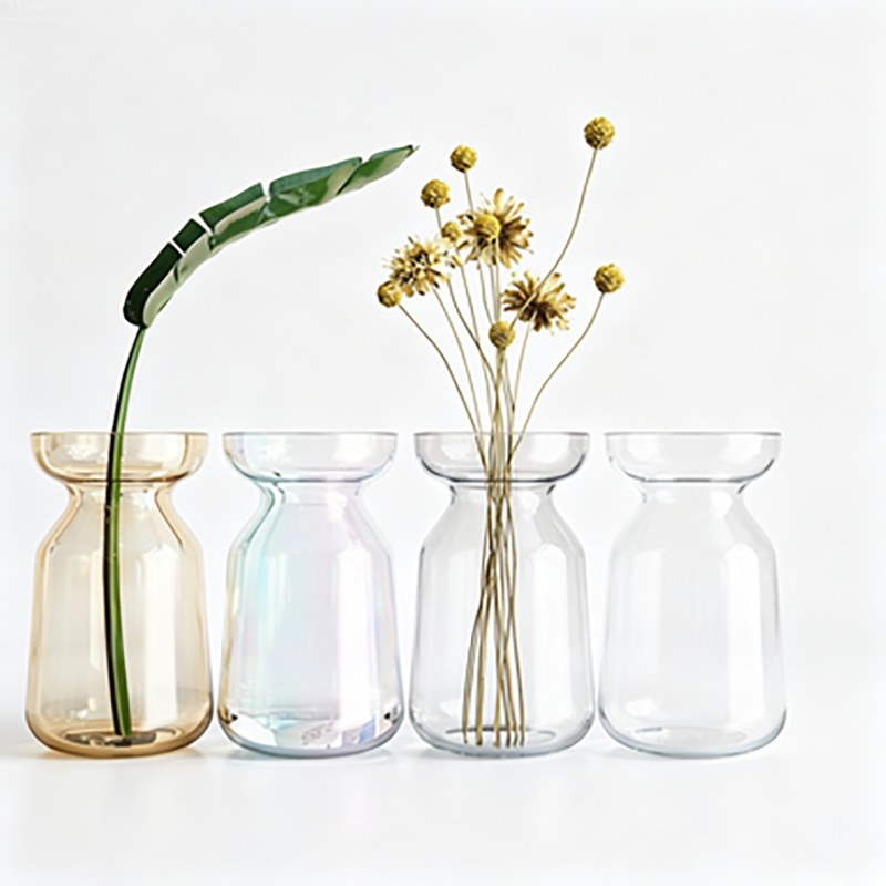 Handmade Flared-Rim Glass Vase | Modern Nordic Gourd & Bottle Flower Centerpiece Decor