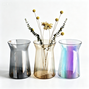 Machine-Blown Flared-Rim Glass Vase | Wholesale Modern Gradient Floral & Centerpiece Decor