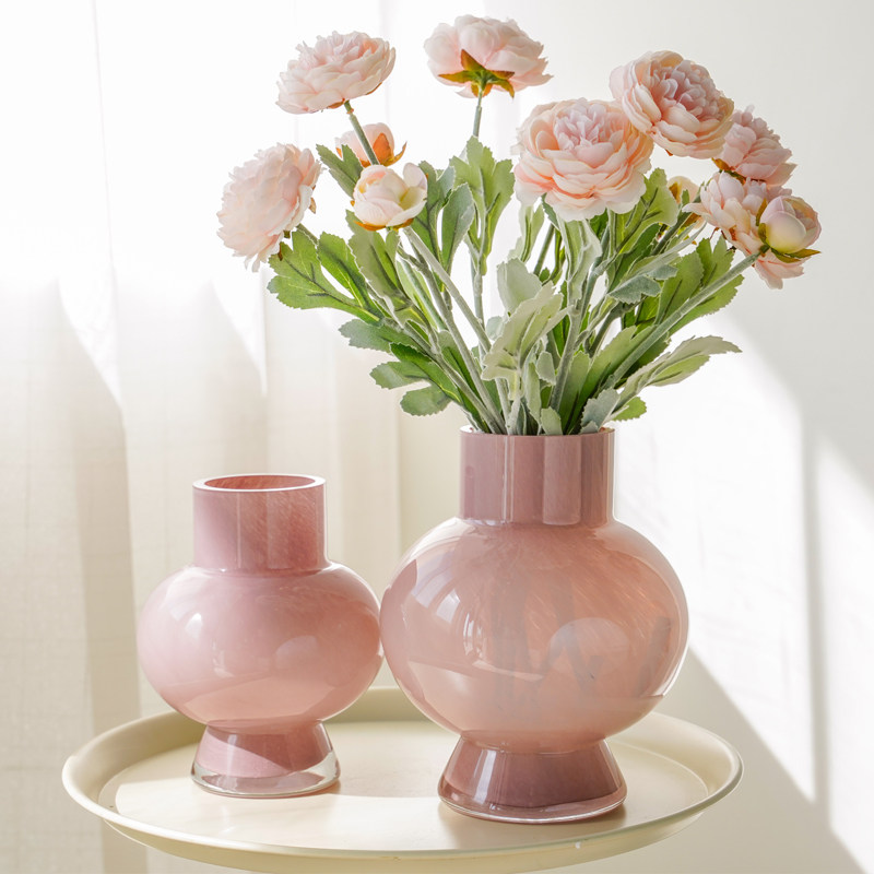 DTELM Artisan Hand-Blown Nordic Bubble Glass Vase | Modern Geometric Sphere Centerpiece Decor - 图片 3