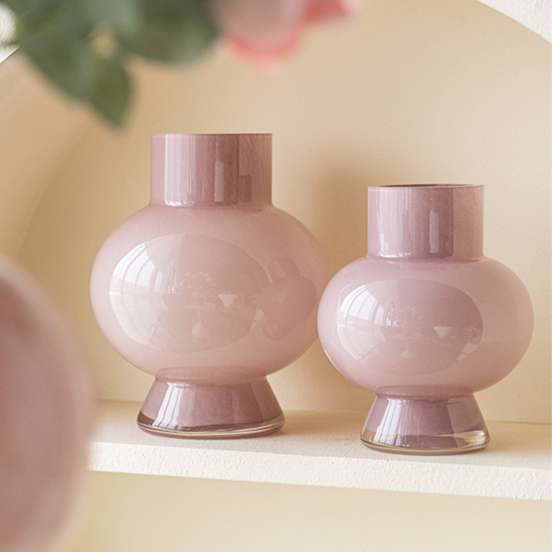 DTELM Artisan Hand-Blown Nordic Bubble Glass Vase | Modern Geometric Sphere Centerpiece Decor - 图片 4